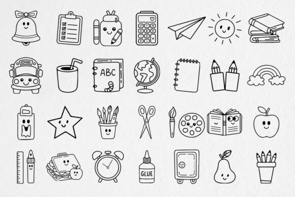 Back to School Clipart Pack SVG for Creative Projects