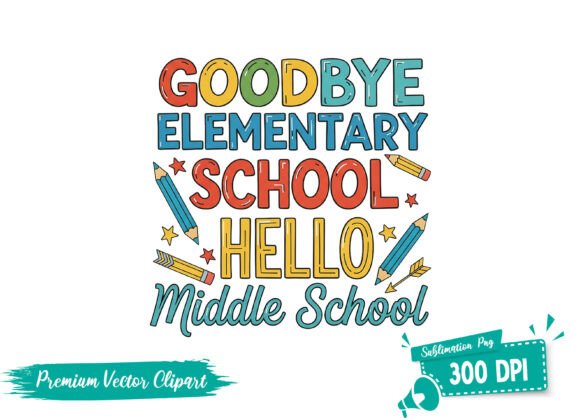 Back to School Hello Middle School PNG: A Versatile Design for Creative Projects