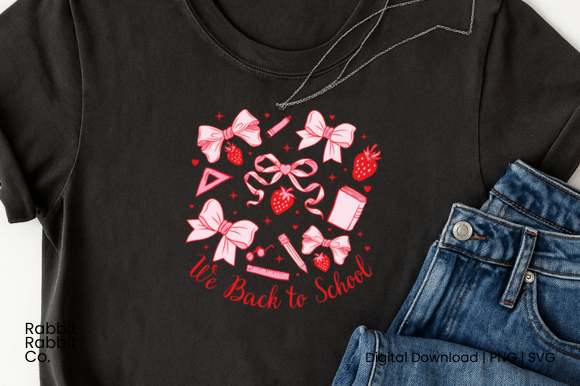 Coquette PNG We Back to School PNG SVG: A Modern Design Asset for Creative Projects
