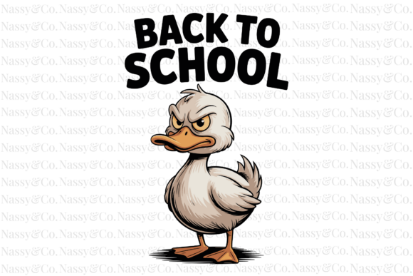 Grumpy Goose Funny Back to School PNG
