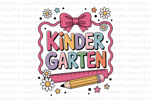 Kindergarten Back to School Coquette PNG