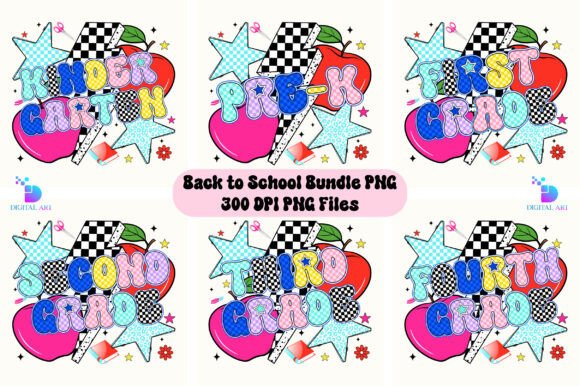 Preppy Back to School Bundle PNG, Girly: A Versatile Design Resource for Creative Projects