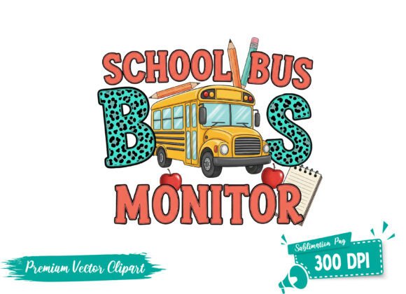 School Bus Monitor Back to School PNG