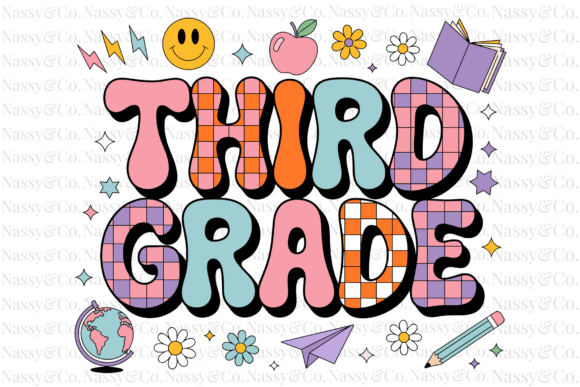 Third 3rd Grade Back to School Boho PNG: A Versatile Design for Creative Projects
